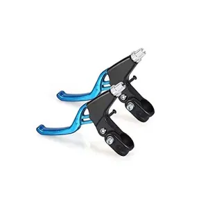 1 Pair Bicycle Brake Lever, V-Brake Handlebar Aluminium Alloy Bike Brake Handle Universal 2.2cm for Most Bicycle, Road Bike, Mountain Bike (Blue)