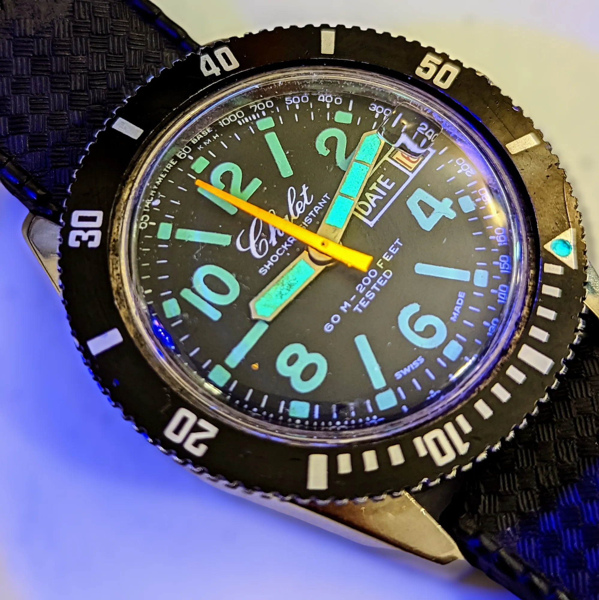 1970's CHALET Skin Diver Watch Cal. EB 8501 Swiss Made