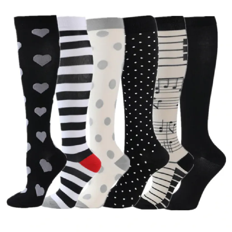 6Pairs/Pack Compression Edema Diabetes Varicose Veins Running Socks BLXCK NORWAY™