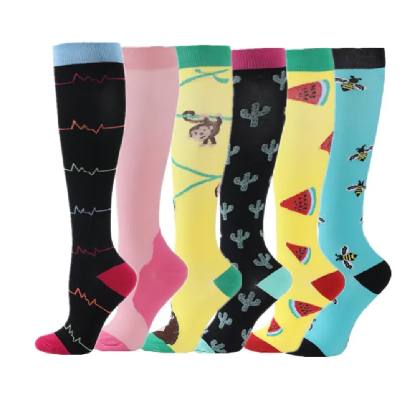 6Pairs/Pack Compression Edema Diabetes Varicose Veins Running Socks BLXCK NORWAY™
