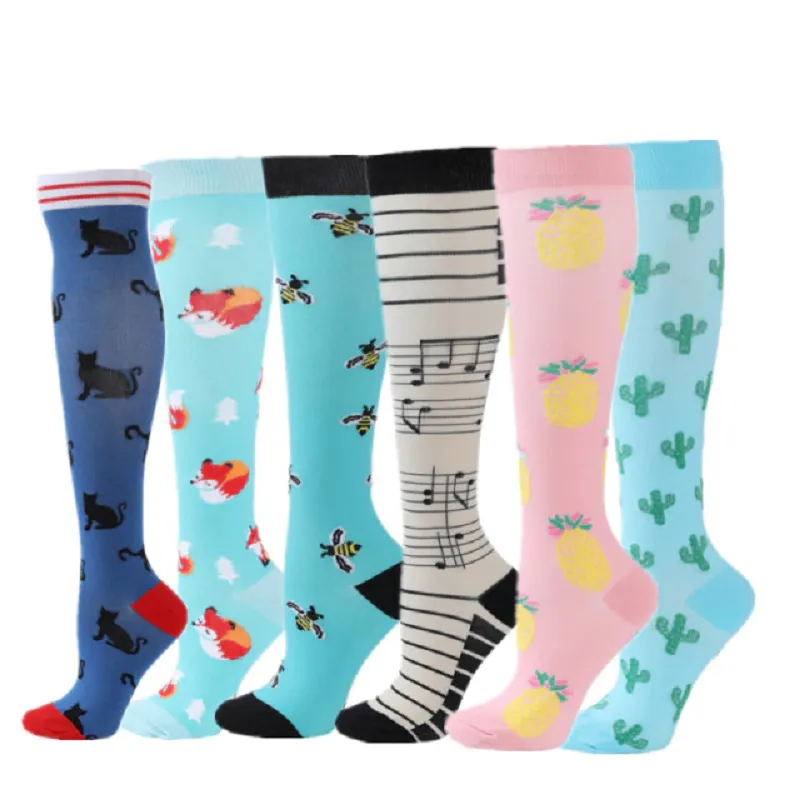 6Pairs/Pack Compression Edema Diabetes Varicose Veins Running Socks BLXCK NORWAY™