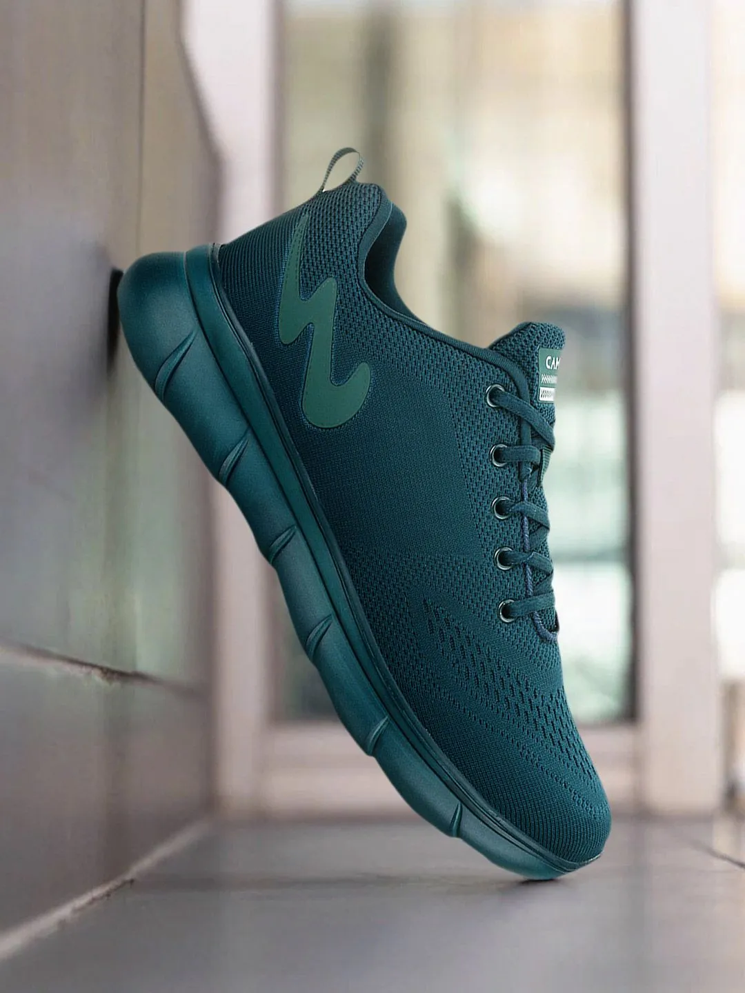 Campus Men Turquoise Blue Mesh Running Shoes