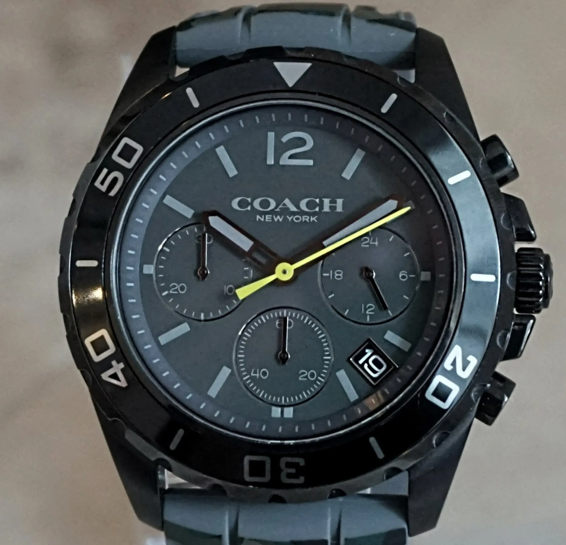 COACH Kent Camo Wristwatch Style No. C7347 Chronograph & Date Watch - Orig. Strap!