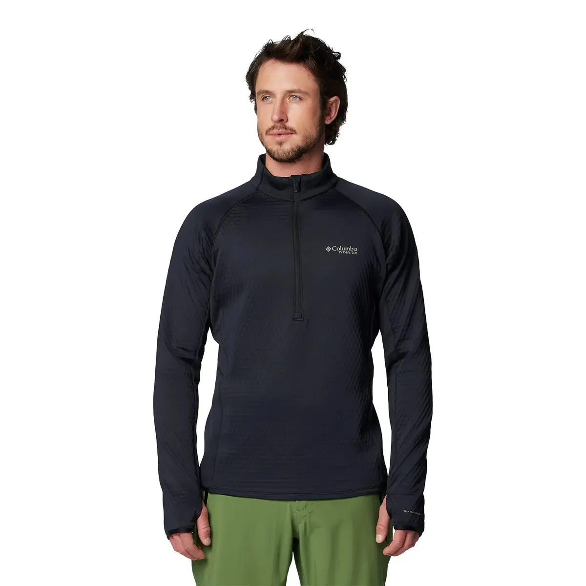Crystal Leaf™ Omni-Heat™ Helix Half Zip - Black