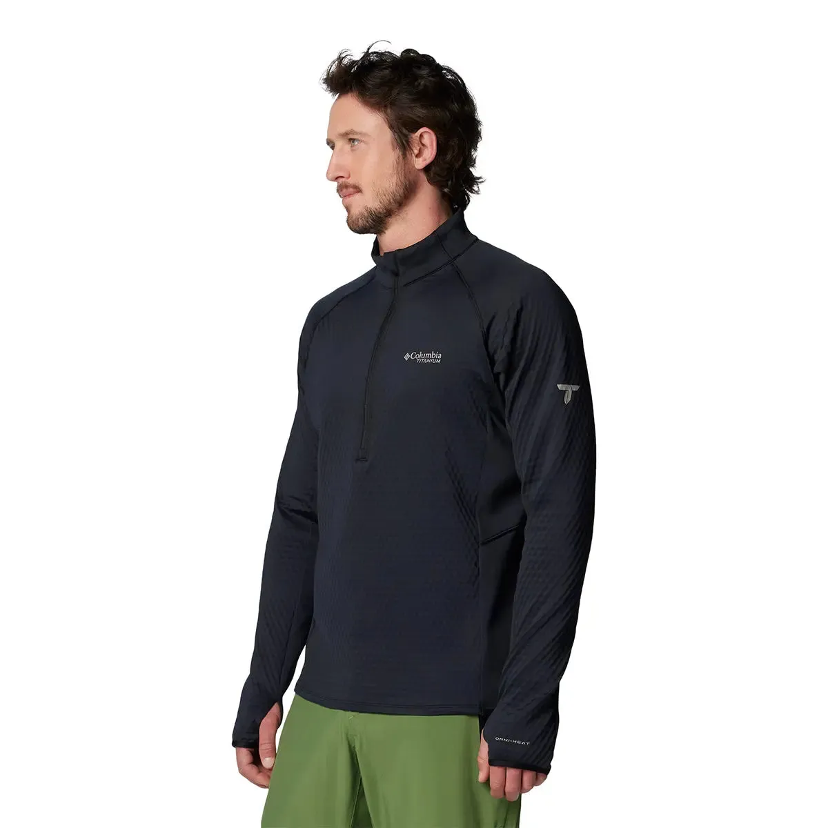 Crystal Leaf™ Omni-Heat™ Helix Half Zip - Black