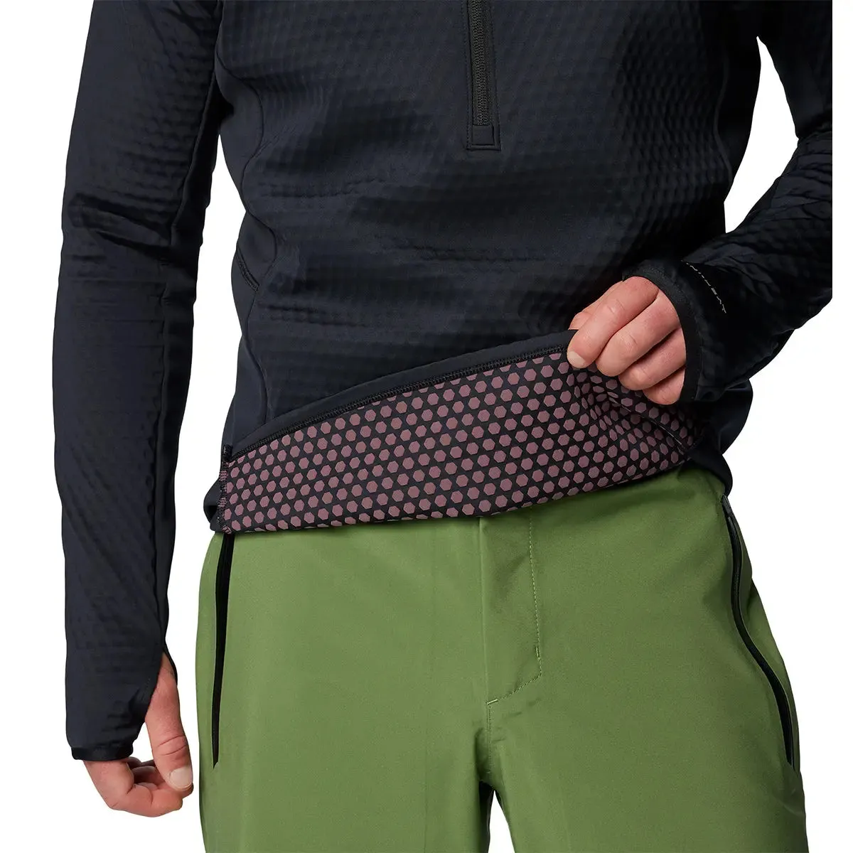 Crystal Leaf™ Omni-Heat™ Helix Half Zip - Black