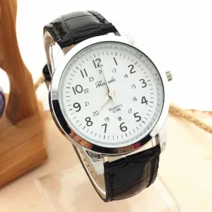Elegant Clock Women Fashion Large Dial Watches Womem's PU Leather Band Analog Quartz Wrist Watches Ladies Sports Watch Reloj #YL