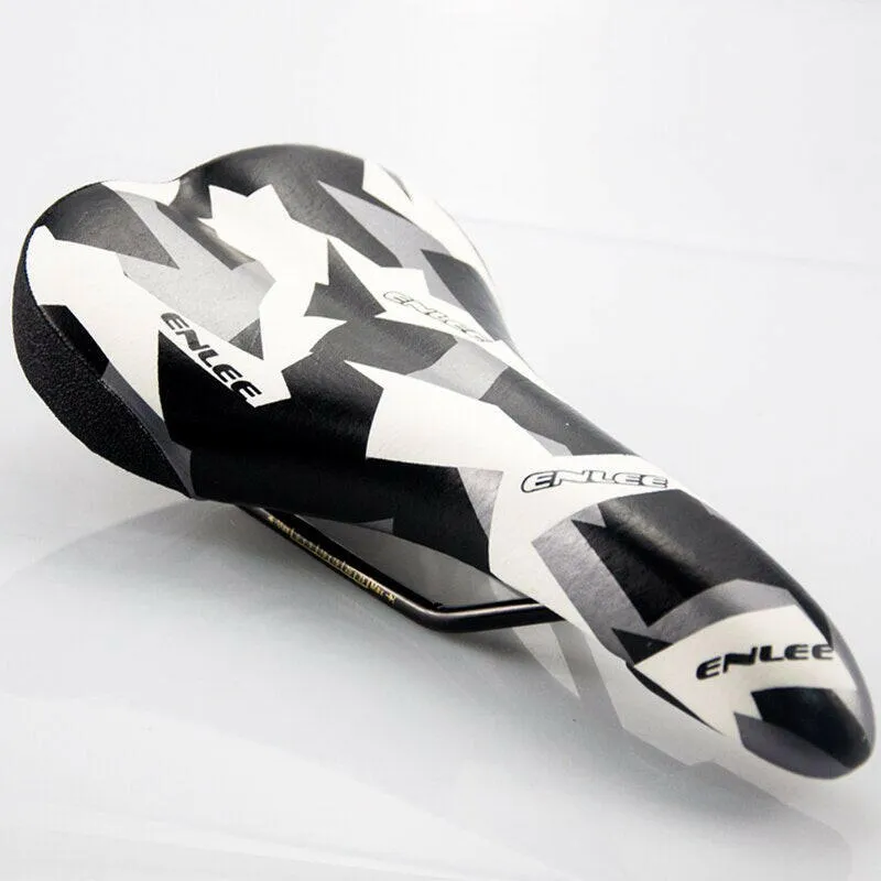 ENLEE Bicycle Saddle Mountain MTB Road Bike Cushion Shock Absorber Saddle Wide Comfortable Surface Big Seat Lightweight