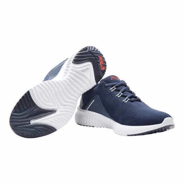 FILA Mens Verso Navy Blue Athletic Shoes Mesh Knit Walking Running