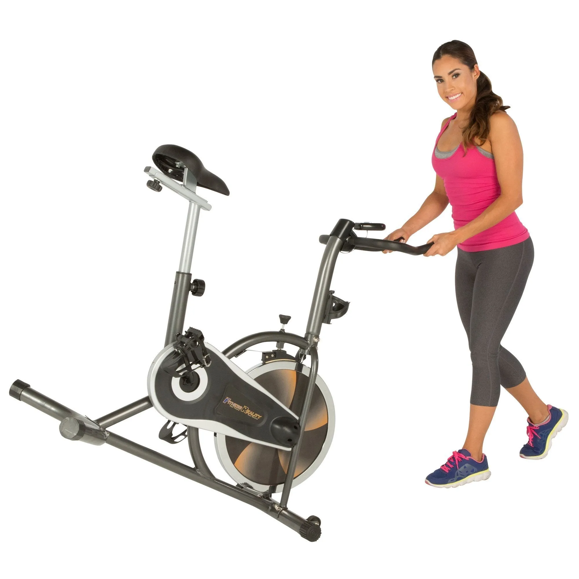 Fitness Reality S275 Exercise Bike/Indoor Training Cycle with 4 Way Adjustable Seat