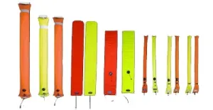Halcyon Diver's Alert Marker, 4.5' (1.4 m) long, open bottom yellow (disc)