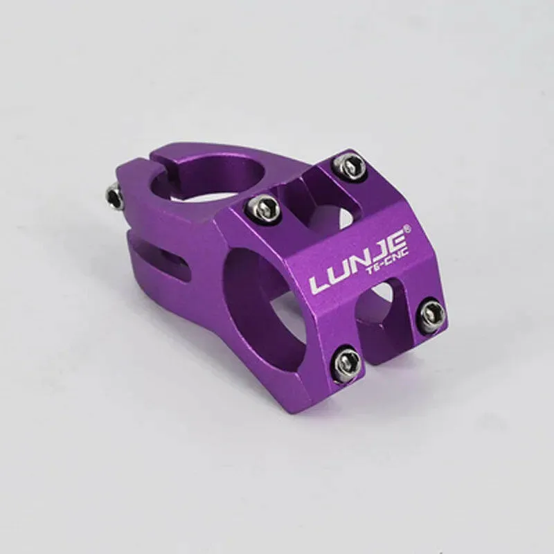 LUNJE MTB Stem 31.8x45mm High-strength Short Handlebar Stem Aluminum Alloy Bicycle Bridge Racing Downhill Bike / Road Bike Stem