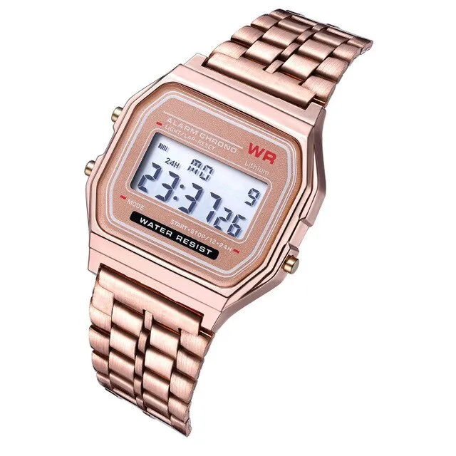 Luxury Casual Watch Men Waterproof Stainless Steel Business Digital Watches