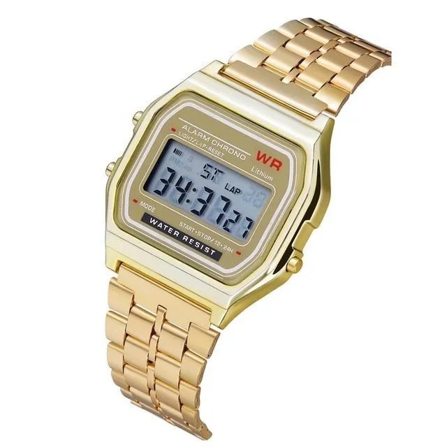 Luxury Casual Watch Men Waterproof Stainless Steel Business Digital Watches