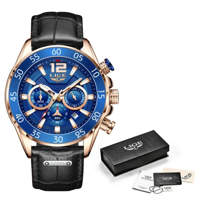 Luxury Sport Chronograph Wristwatch Casual Business Waterproof Quartz Clock