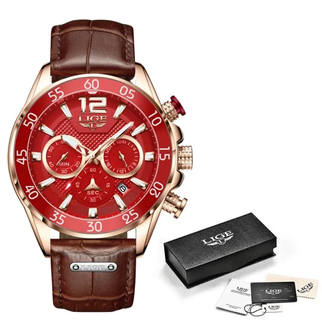 Luxury Sport Chronograph Wristwatch Casual Business Waterproof Quartz Clock