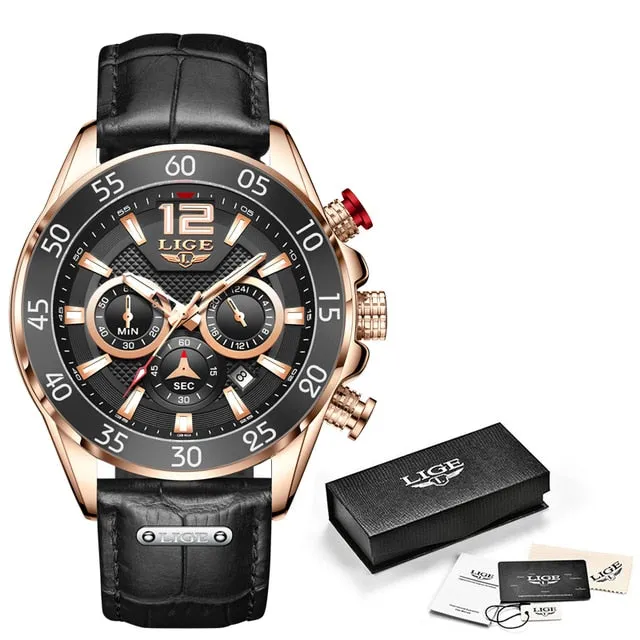 Luxury Sport Chronograph Wristwatch Casual Business Waterproof Quartz Clock