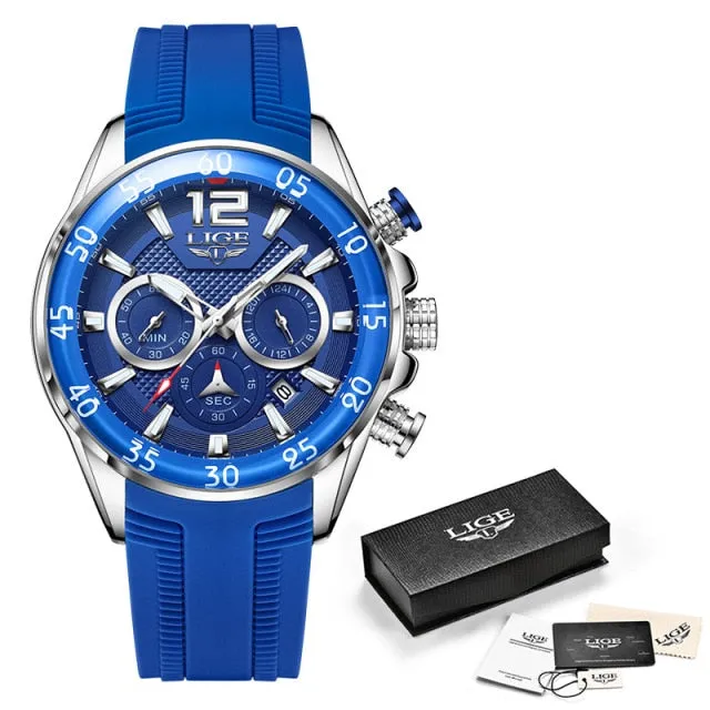 Luxury Sport Chronograph Wristwatch Casual Business Waterproof Quartz Clock