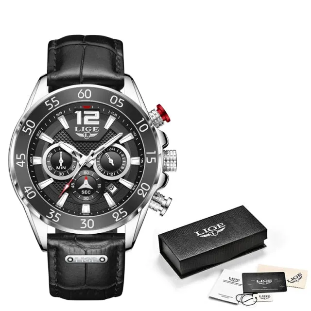 Luxury Sport Chronograph Wristwatch Casual Business Waterproof Quartz Clock