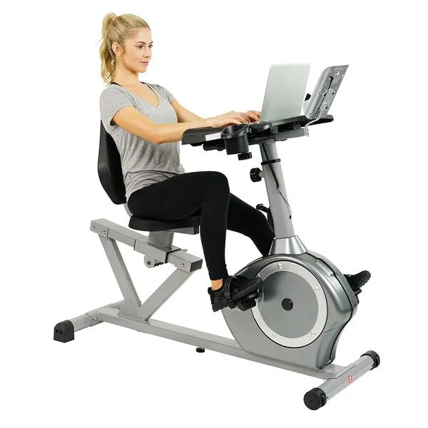 Magnetic Recumbent Exercise Bike with Desk