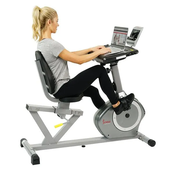 Magnetic Recumbent Exercise Bike with Desk