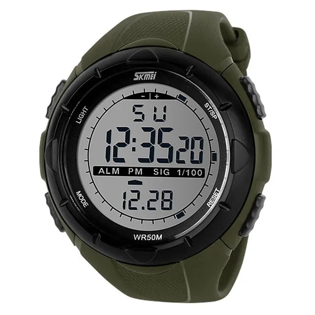 Men Military Army Watches Alarm Clock Shock Resistant Waterproof Digital Watch