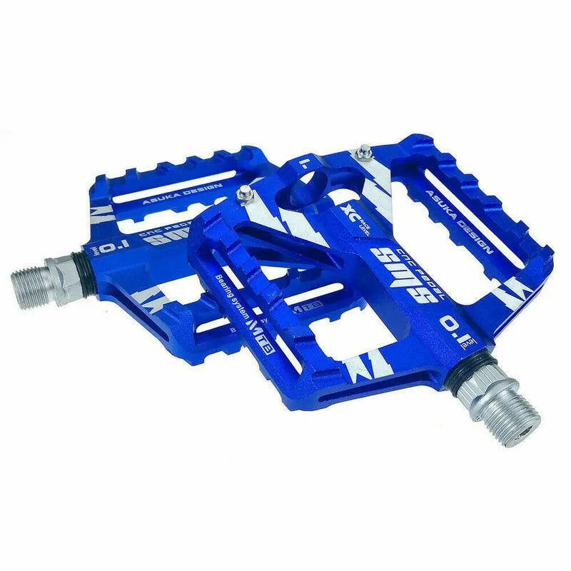 Mountain Road Bike Aluminum Alloy MTB Pedals Flat Platform Bicycle Pedal 1Pair