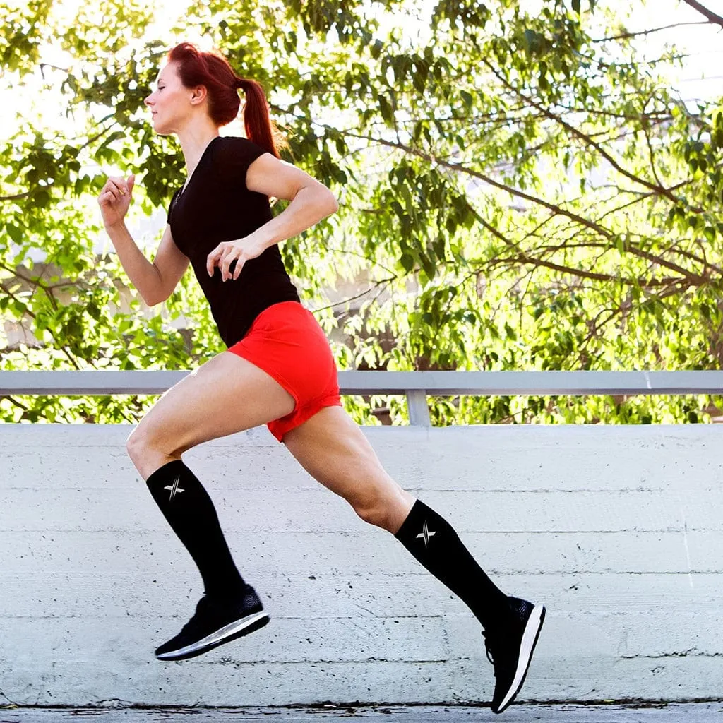 RUN  BLK/GRY/WHT - ATHELTIC GRADE COMPRESSION SOCKS (3-PAIRS)