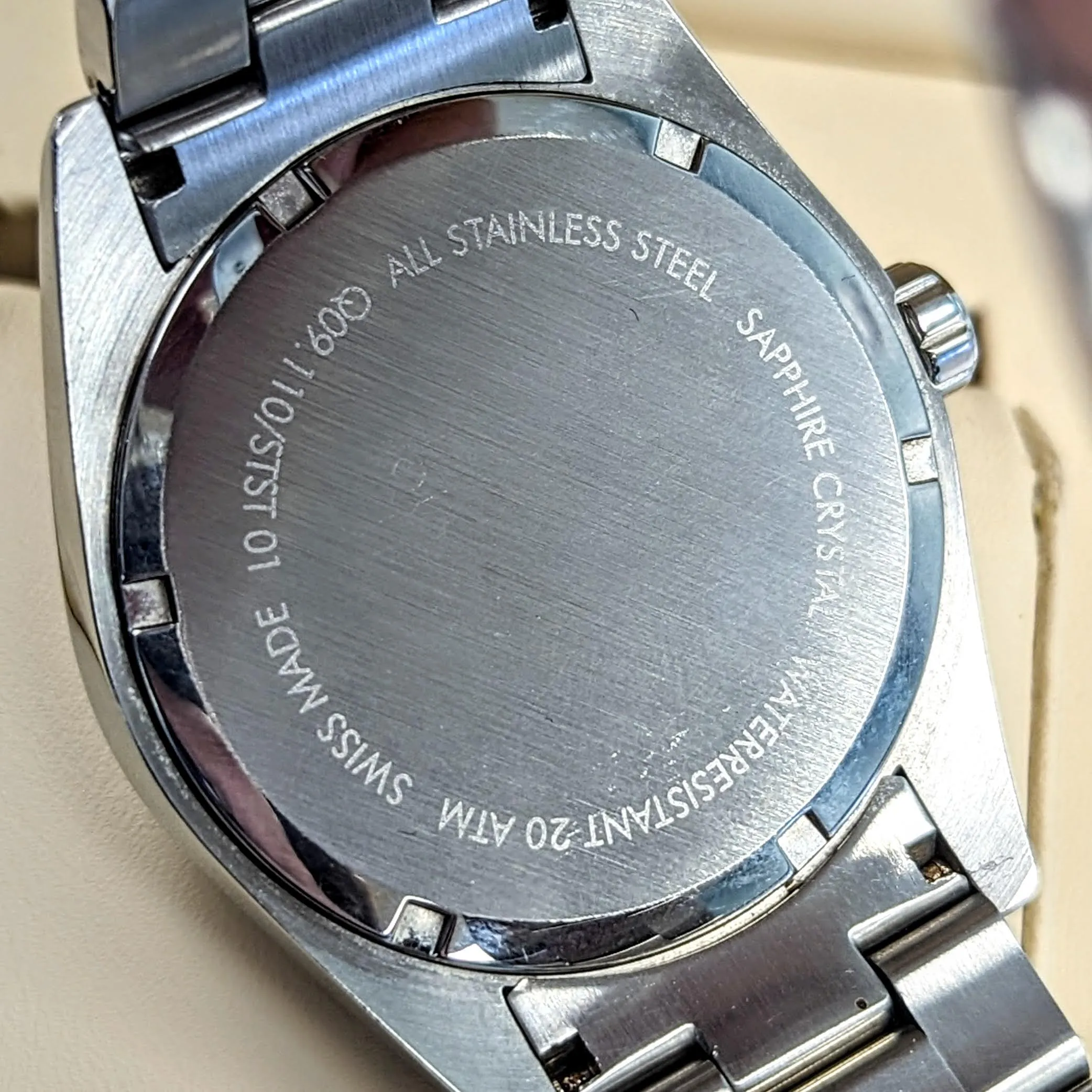 Tavannes Professional 200m/660ft Date Indicator - Q09.110/STS01 - Full Kit: Double Box, Papers, Extra Links