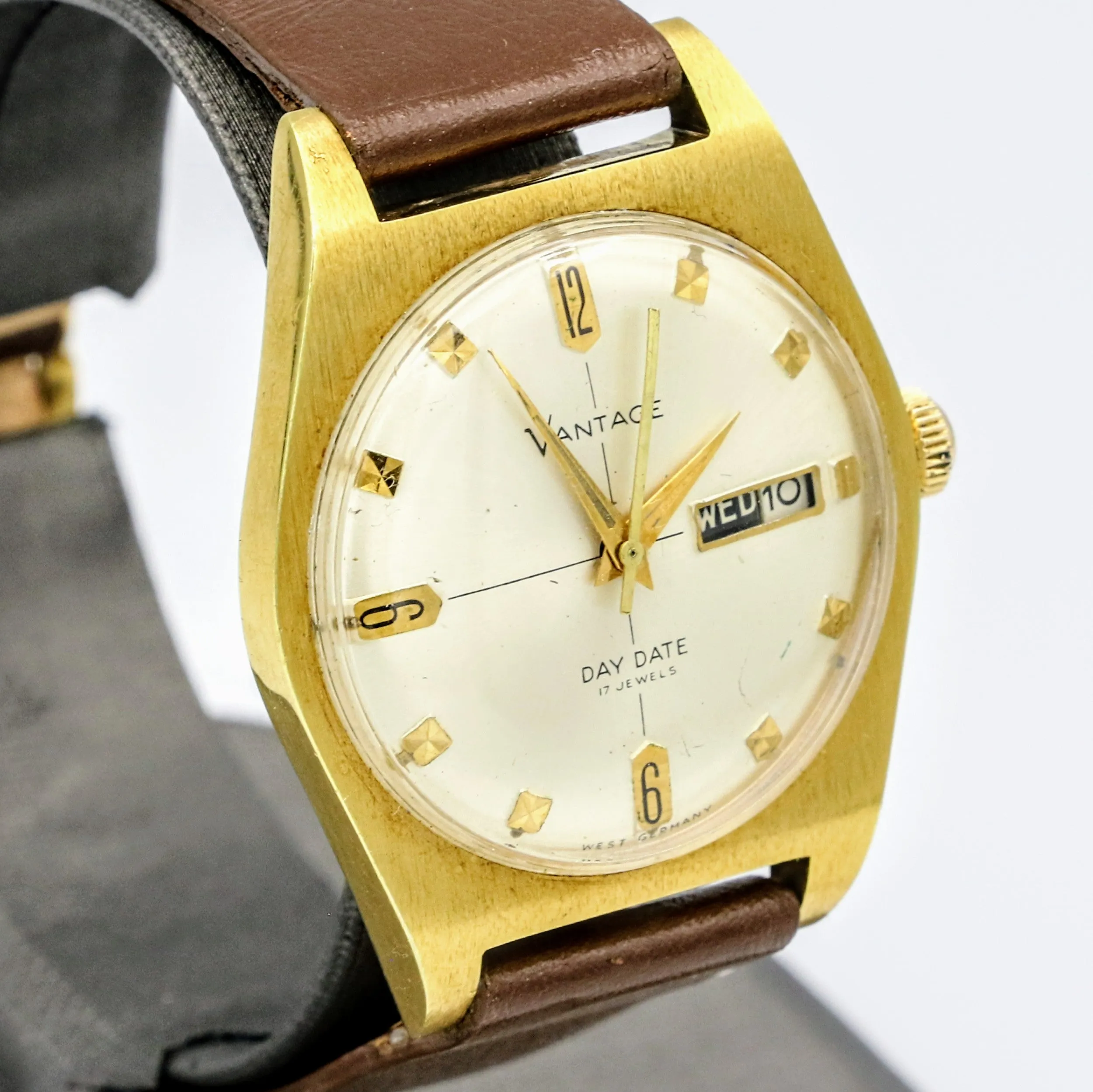 Vintage Vantage Wristwatch West Germany 17 Jewels Mechanical Watch