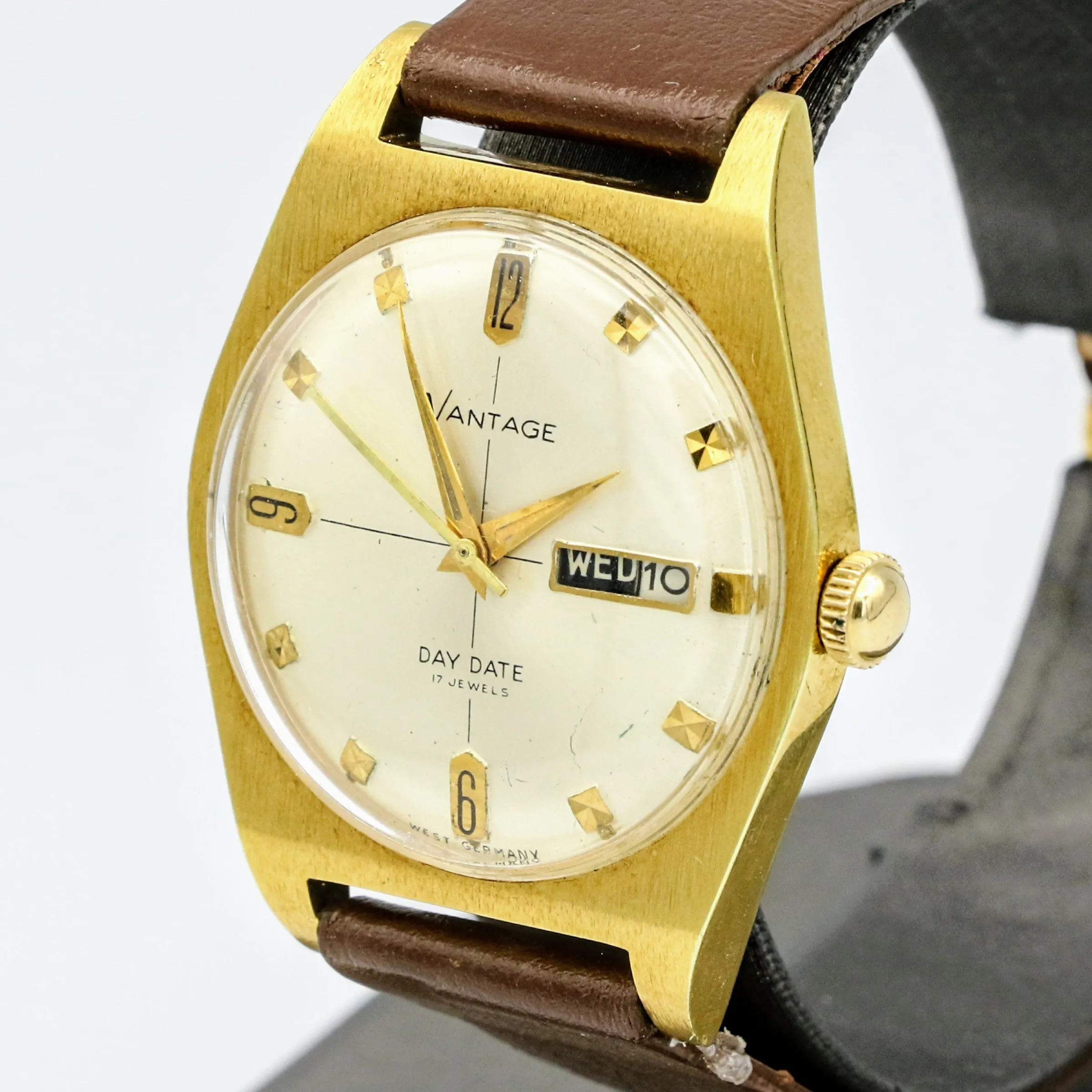 Vintage Vantage Wristwatch West Germany 17 Jewels Mechanical Watch