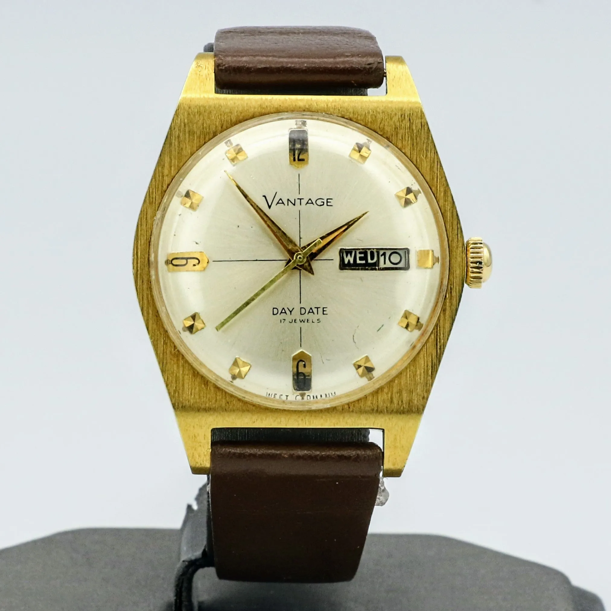 Vintage Vantage Wristwatch West Germany 17 Jewels Mechanical Watch